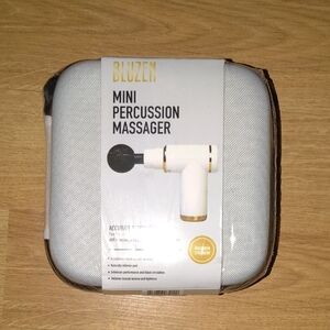 Bluzen Massage Gun Mini Percussion Massager w/ Case Max Strength White Sealed